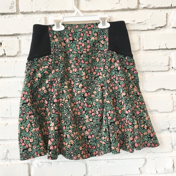 Free People Floral Corduroy Skirt - Picture 3 of 6